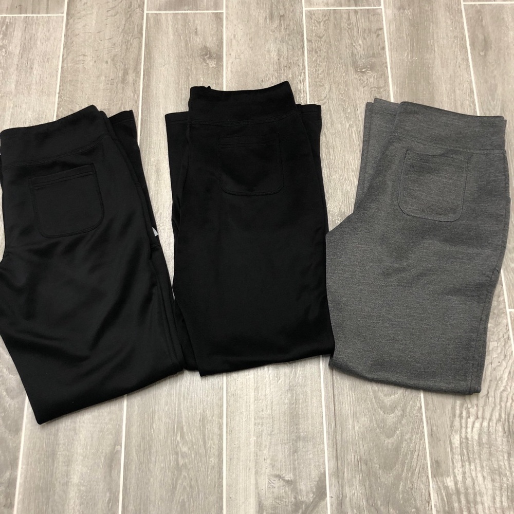 3 pair Smitten Black and Gray Women's scrub pants